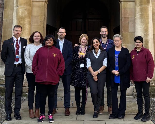 St Catharine's staff with the 2024 Cambridge BID Mystery Shop award