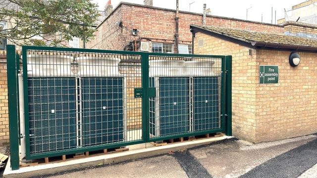 Air source heat pumps at the Russell Street property owned by St Catharine's College