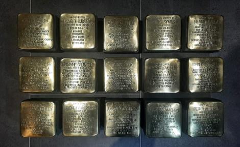 Stolpersteine before their installation across Guernsey