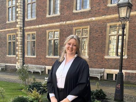 Judith Groenke matriculating at St Catharine's