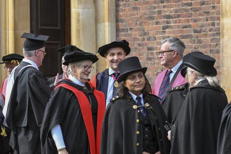 Sir John Benger with Heads of House in the 2024 Justice Service procession