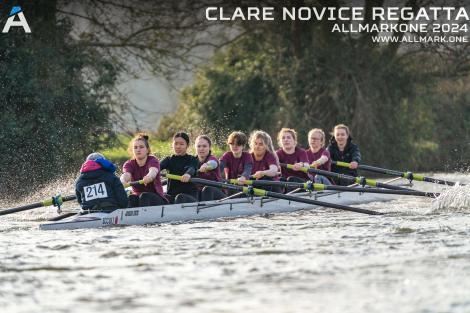 St Catharine's College NW1 boat at the 2024 Clare Novice Regatta