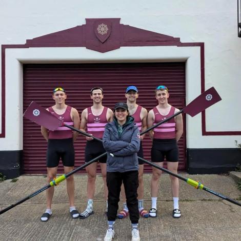 St Catharine's Men's IV rowers from the 2024 Unviersity Fours