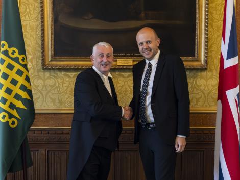 Joe Powell MP with Speaker Sir Lindsay Hoyle MP