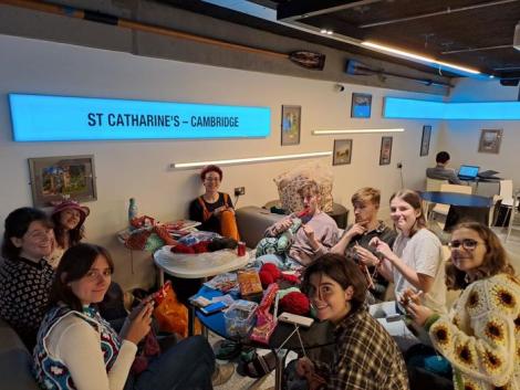 Members of the St Catharine's Yarn Soc