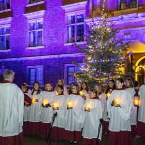 Christmas Luminaria performance at St Catharine's College