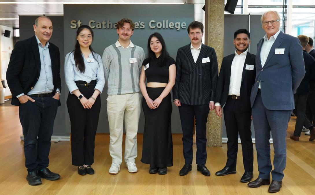 Sir John Benger, Doudou Cao, Connor Doyle, Lena Wang, Lukasz Domanski, Alvaro Paredes Valderrama and Sir David Harding 